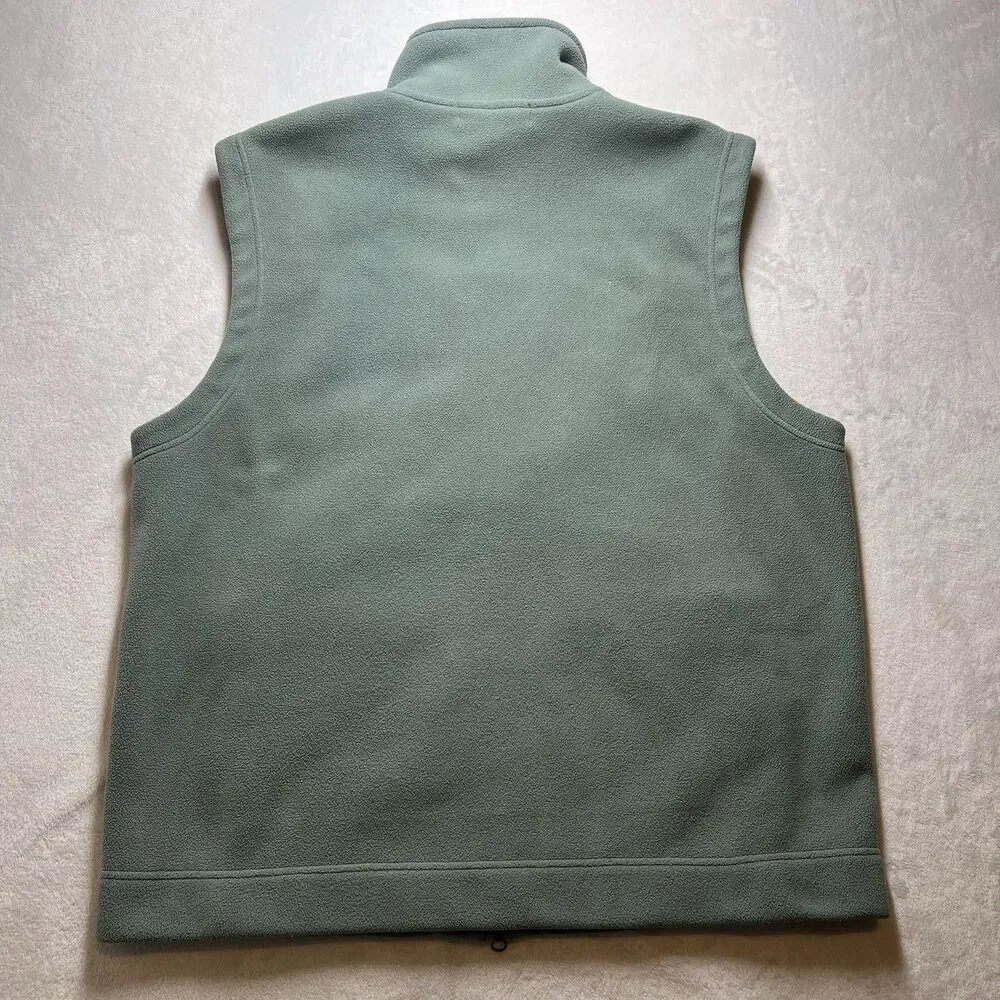 Banana Republic Y2K 2000’s Green Fleece Vest Men’s Full Zip Classic Size XL